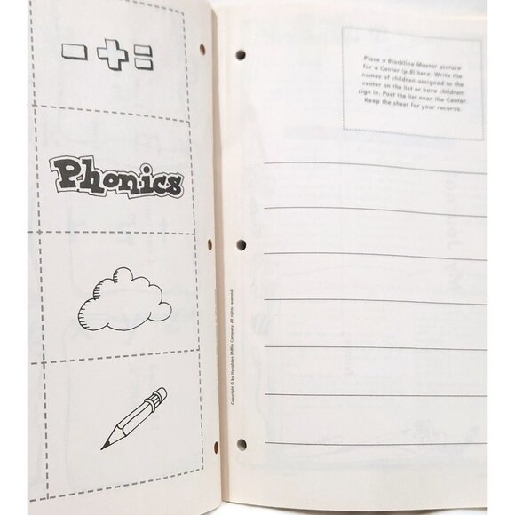 Kindergarten Reading TEACHERS RESOURCE BLACKLINE MASTER book homeschool Houghton - Picture 3 of 3